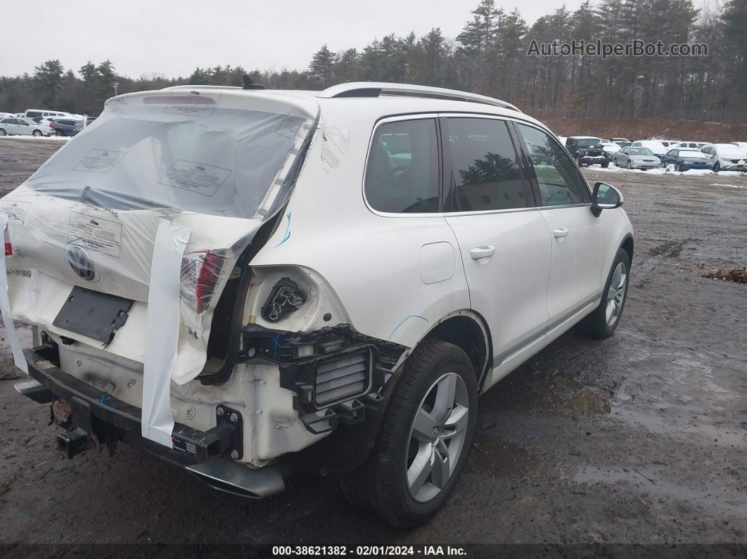 2012 Volkswagen Touareg Tdi Lux White vin: WVGFK9BP8CD002641