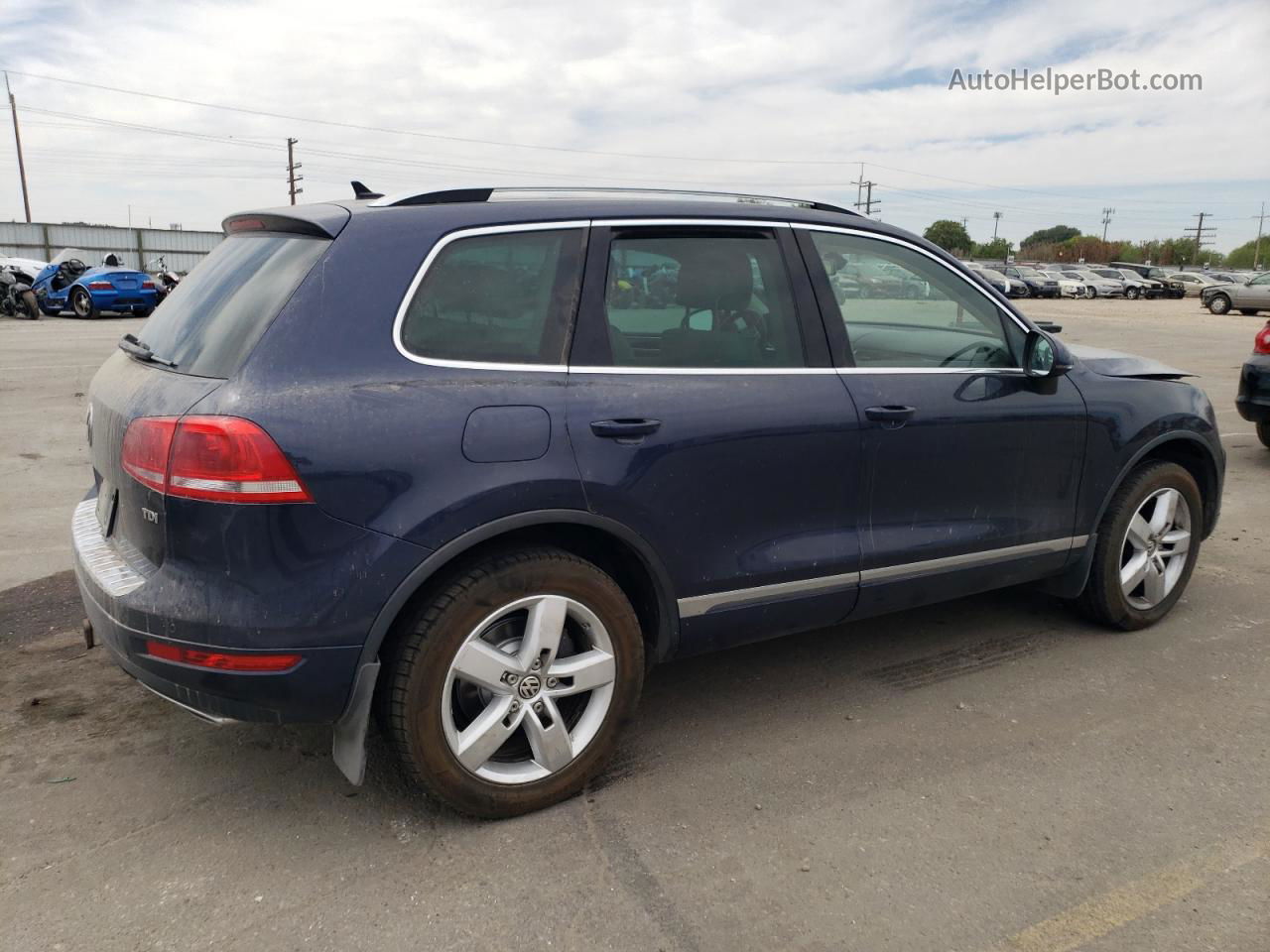 2012 Volkswagen Touareg V6 Tdi Blue vin: WVGFK9BP9CD000512