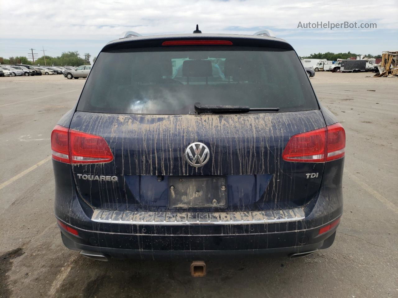 2012 Volkswagen Touareg V6 Tdi Blue vin: WVGFK9BP9CD000512