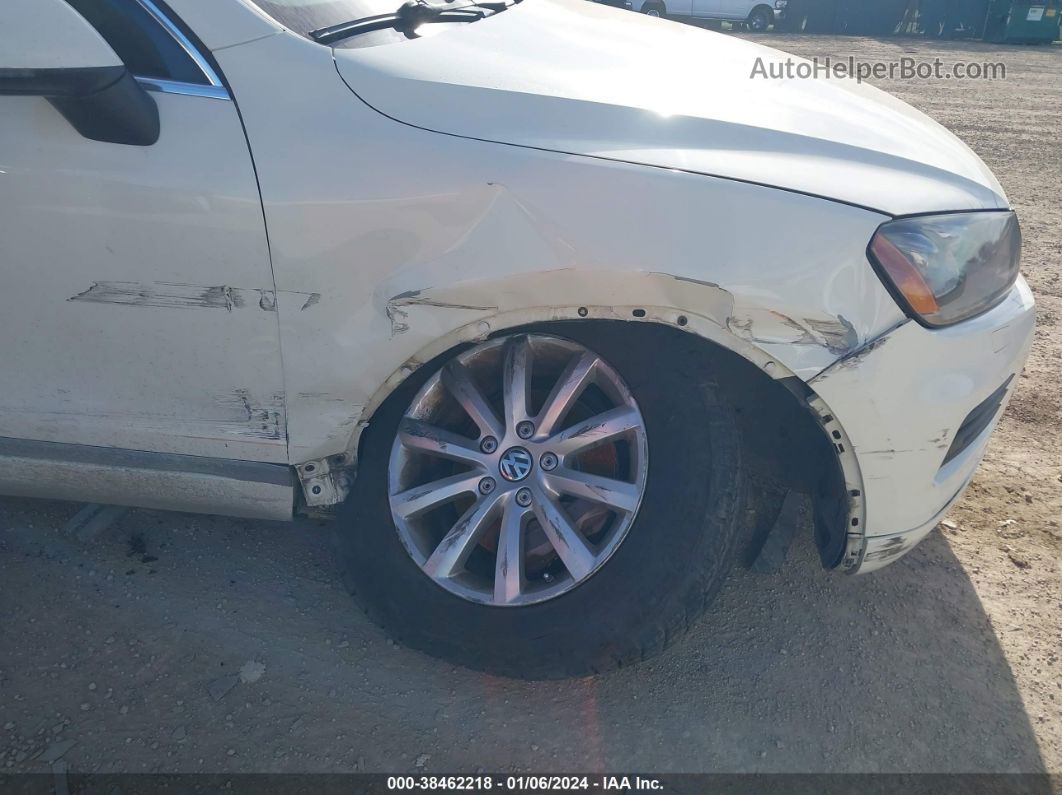 2012 Volkswagen Touareg Tdi Sport White vin: WVGFK9BP9CD003930