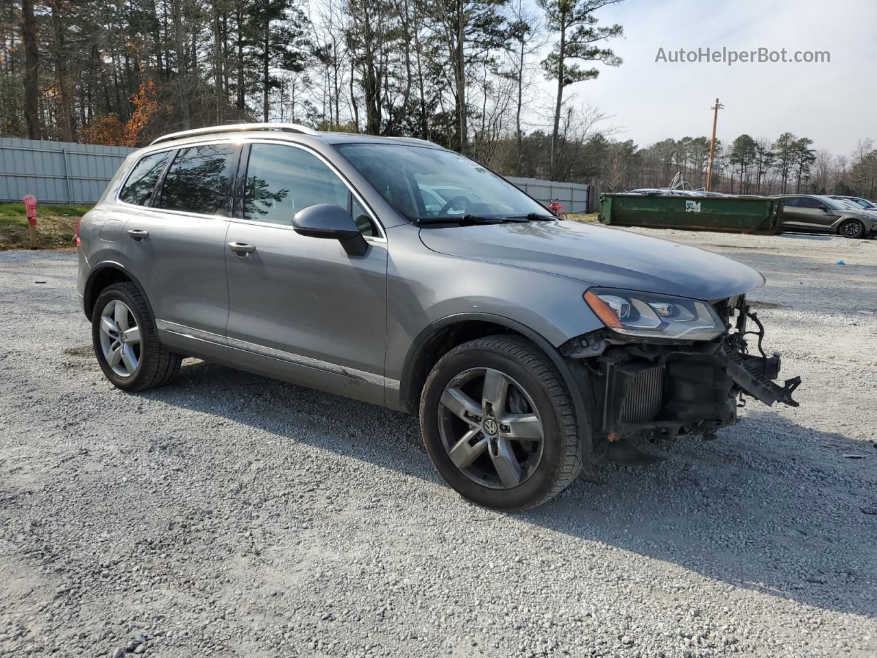 2012 Volkswagen Touareg V6 Tdi Gray vin: WVGFK9BP9CD005340