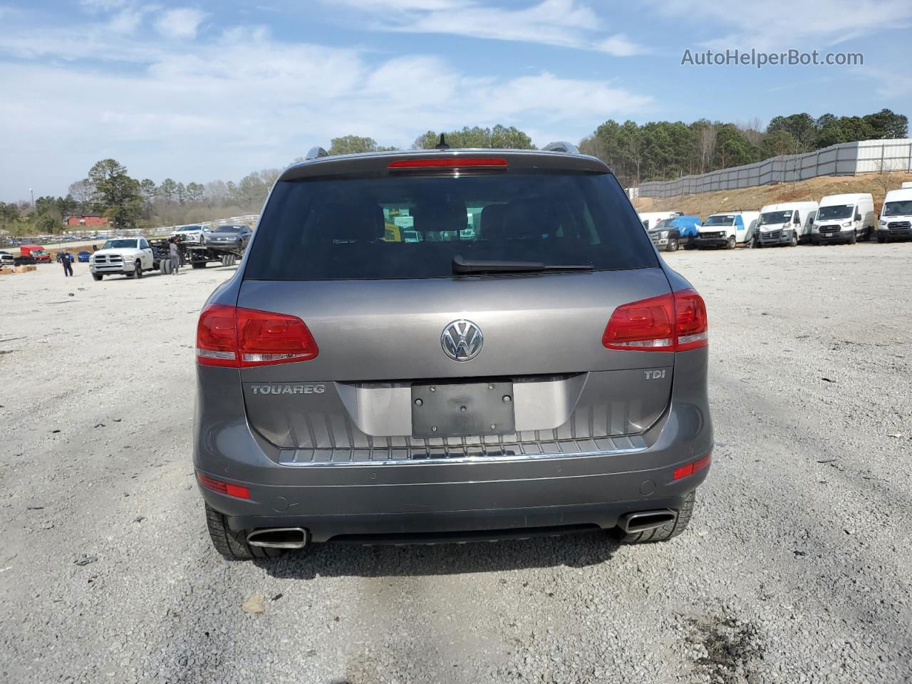 2012 Volkswagen Touareg V6 Tdi Gray vin: WVGFK9BP9CD005340