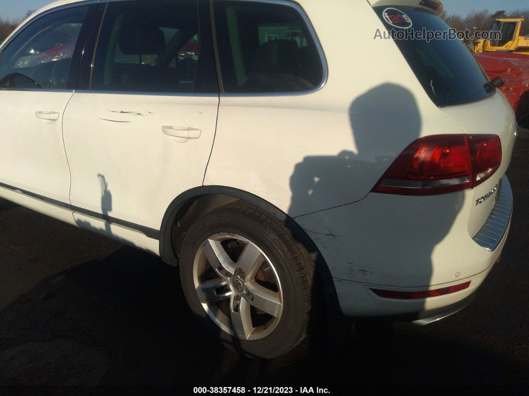 2012 Volkswagen Touareg Tdi Lux White vin: WVGFK9BPXCD001927