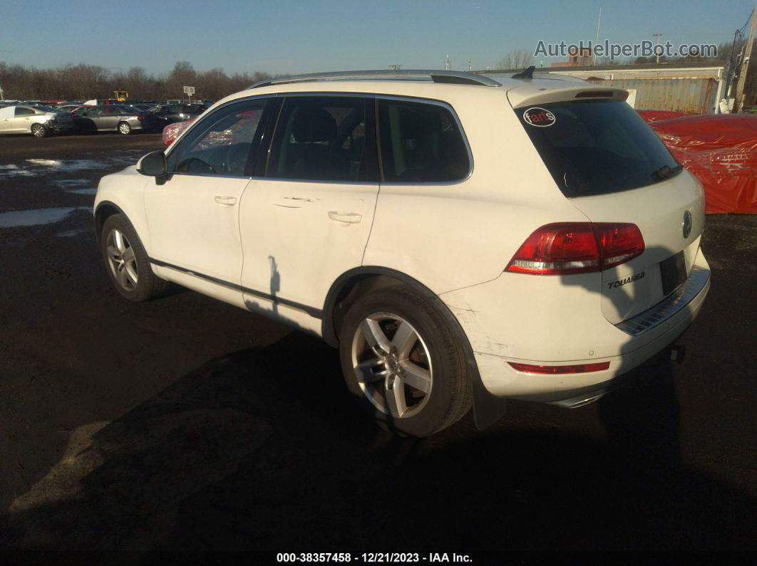 2012 Volkswagen Touareg Tdi Lux Белый vin: WVGFK9BPXCD001927