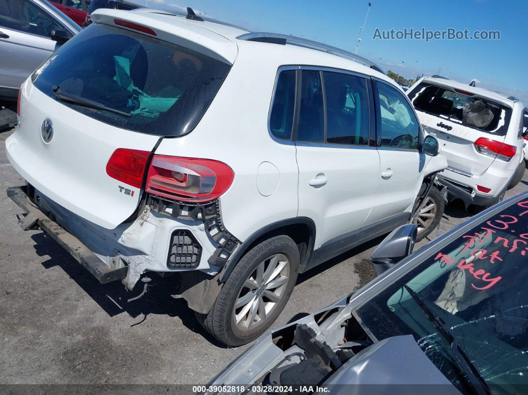 2017 Volkswagen Tiguan 2.0t Wolfsburg Edition White vin: WVGRV7AX3HW506519