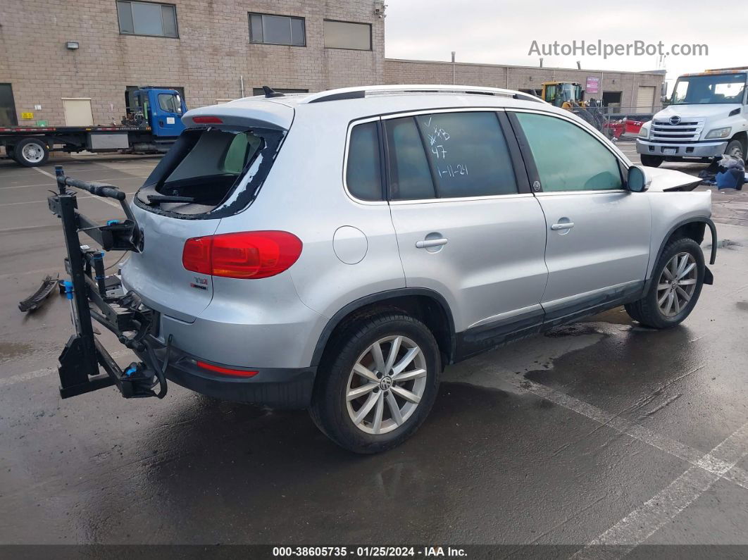 2017 Volkswagen Tiguan 2.0t Wolfsburg Edition Silver vin: WVGSV7AX0HK017066