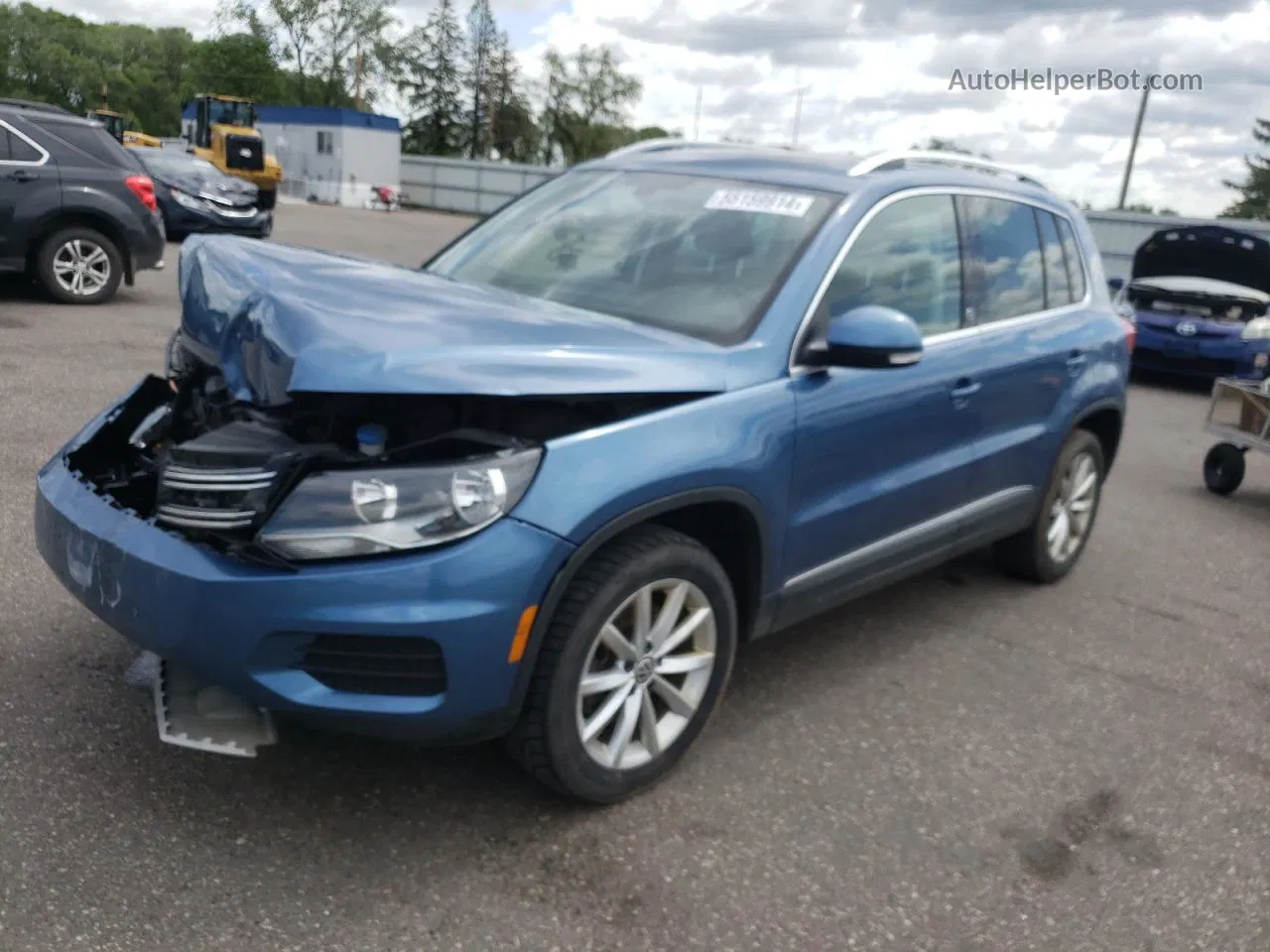 2017 Volkswagen Tiguan Wolfsburg Синий vin: WVGSV7AX6HW513398