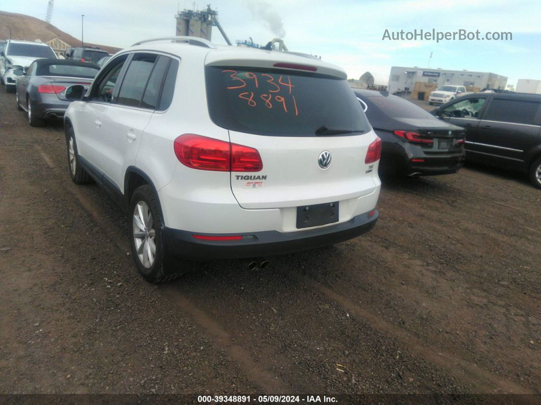 2017 Volkswagen Tiguan 2.0t Wolfsburg Edition White vin: WVGSV7AX8HK020832