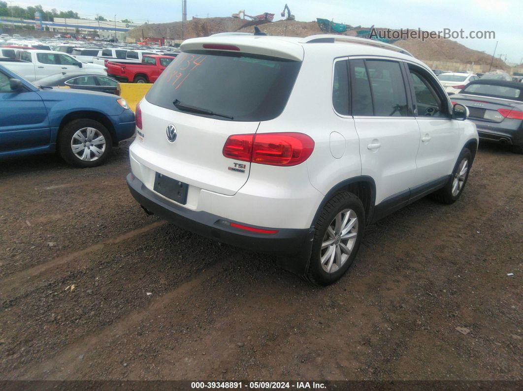 2017 Volkswagen Tiguan 2.0t Wolfsburg Edition White vin: WVGSV7AX8HK020832