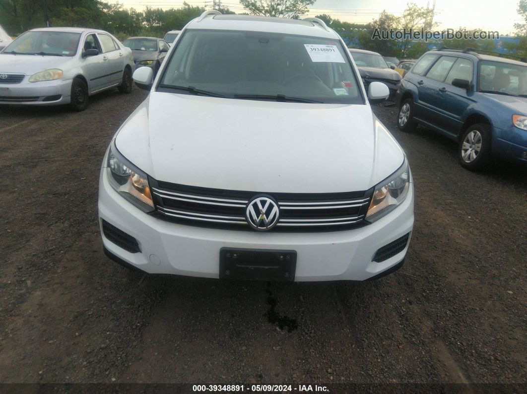 2017 Volkswagen Tiguan 2.0t Wolfsburg Edition White vin: WVGSV7AX8HK020832