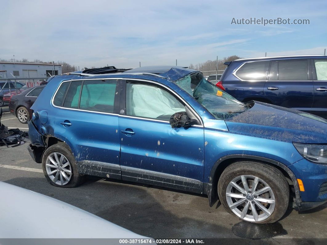 2017 Volkswagen Tiguan 2.0t Wolfsburg Edition Blue vin: WVGSV7AX8HW503066