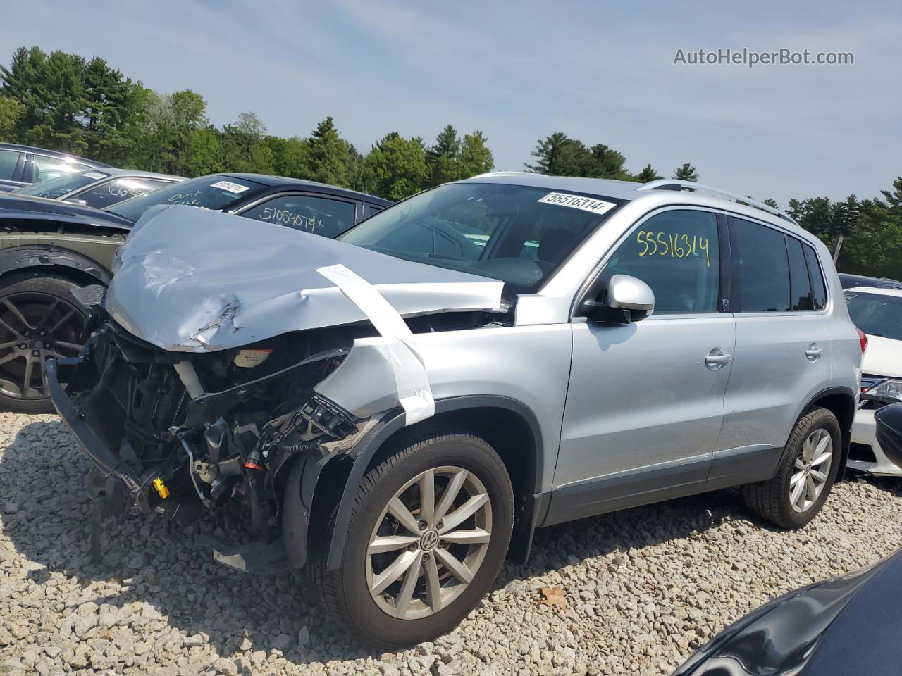 2017 Volkswagen Tiguan Wolfsburg Silver vin: WVGSV7AX9HK024467