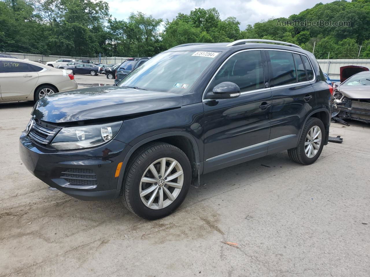 2017 Volkswagen Tiguan Wolfsburg Black vin: WVGSV7AX9HW513332