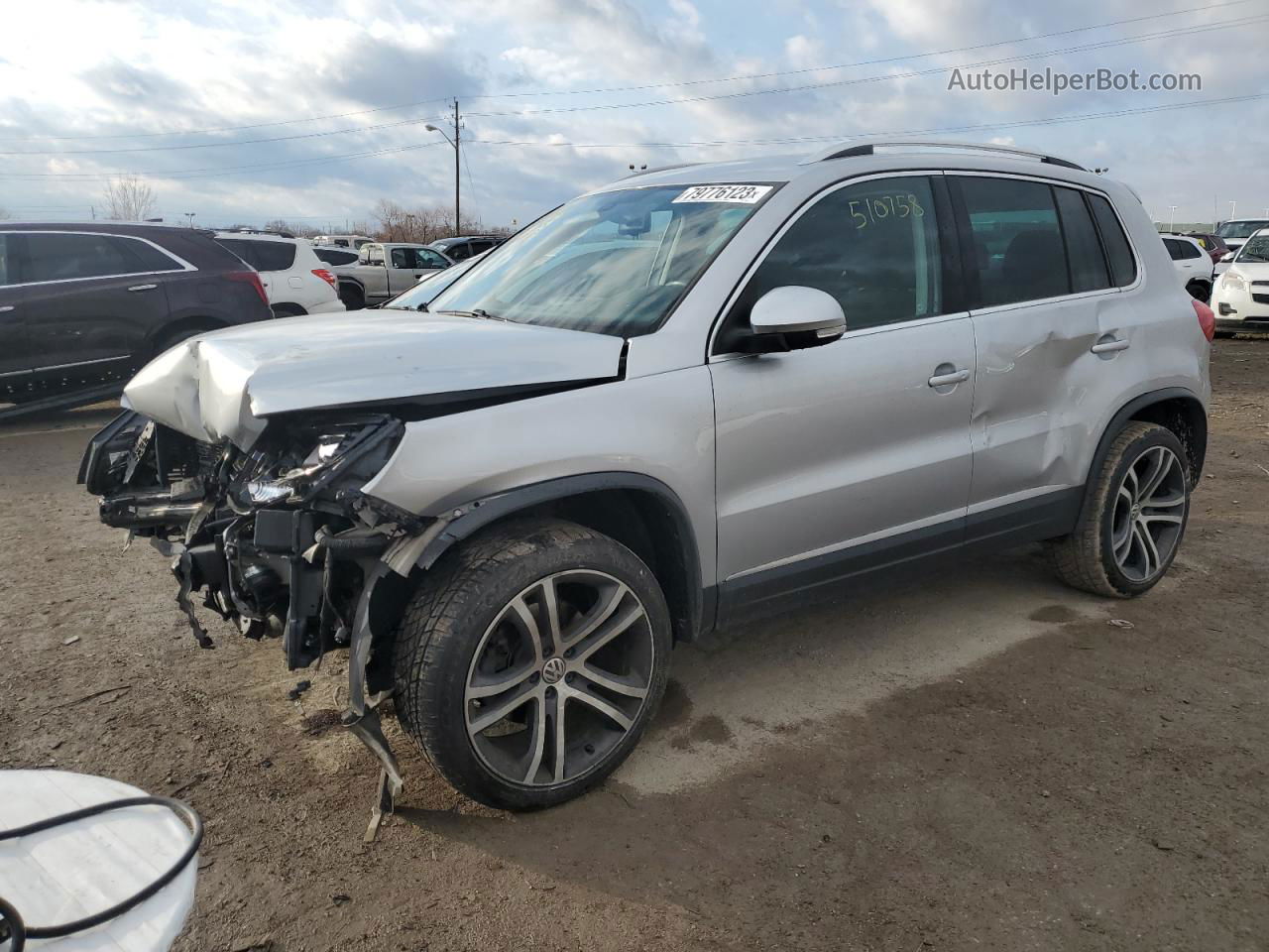 2017 Volkswagen Tiguan Sel Silver vin: WVGVV7AXXHW510758