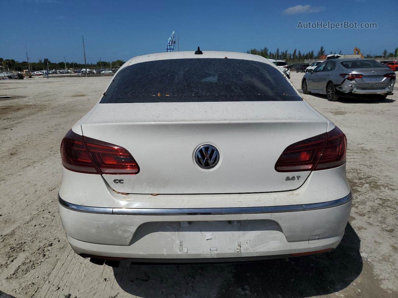 2013 Volkswagen Cc Sport White vin: WVWAN7AN3DE519433