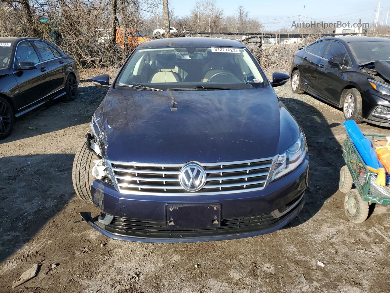 2016 Volkswagen Cc Base Blue vin: WVWAP7AN3GE517812