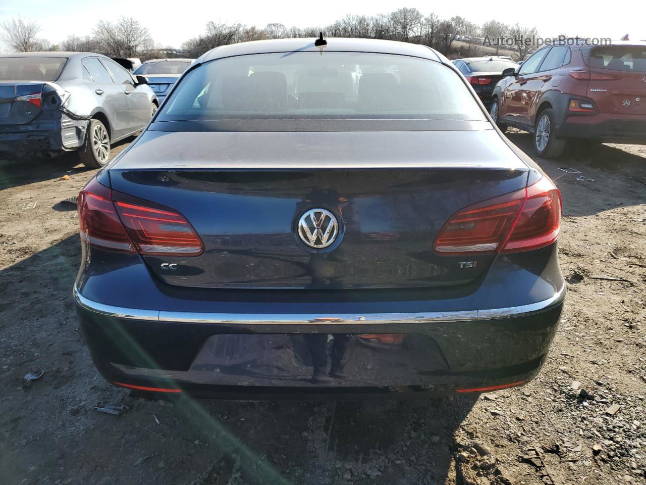 2016 Volkswagen Cc Base Blue vin: WVWAP7AN3GE517812