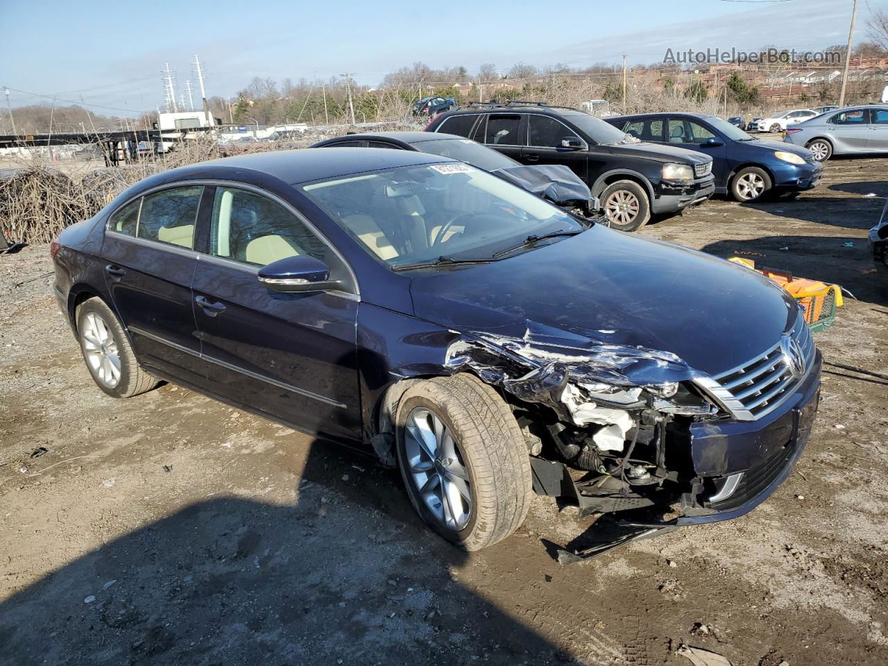 2016 Volkswagen Cc Base Blue vin: WVWAP7AN3GE517812