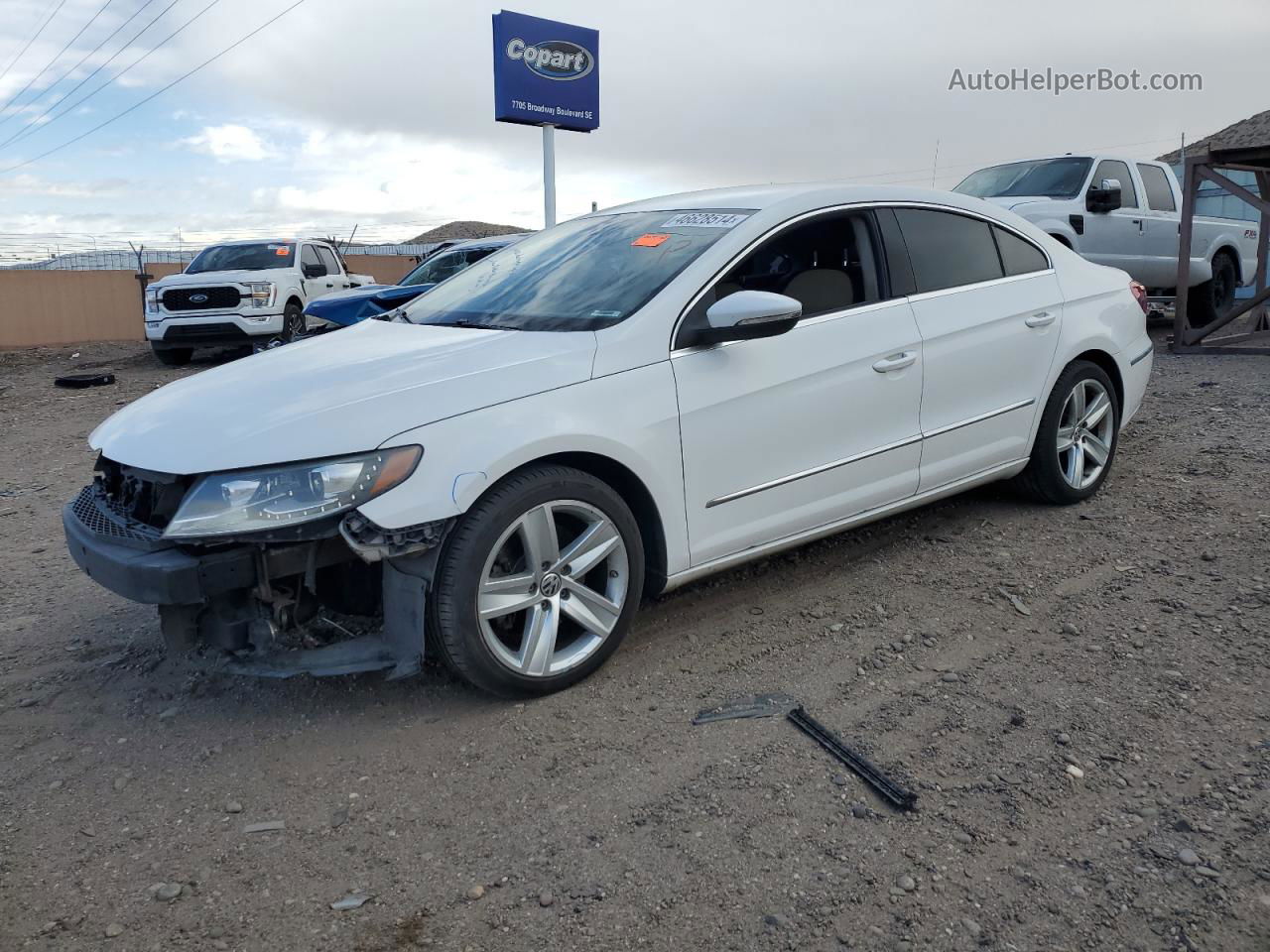 2014 Volkswagen Cc Sport White vin: WVWBN7AN0EE528967