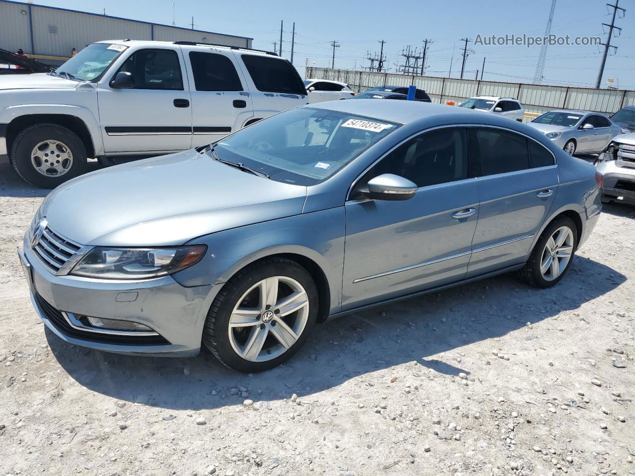 2013 Volkswagen Cc Sport Blue vin: WVWBN7AN2DE508069