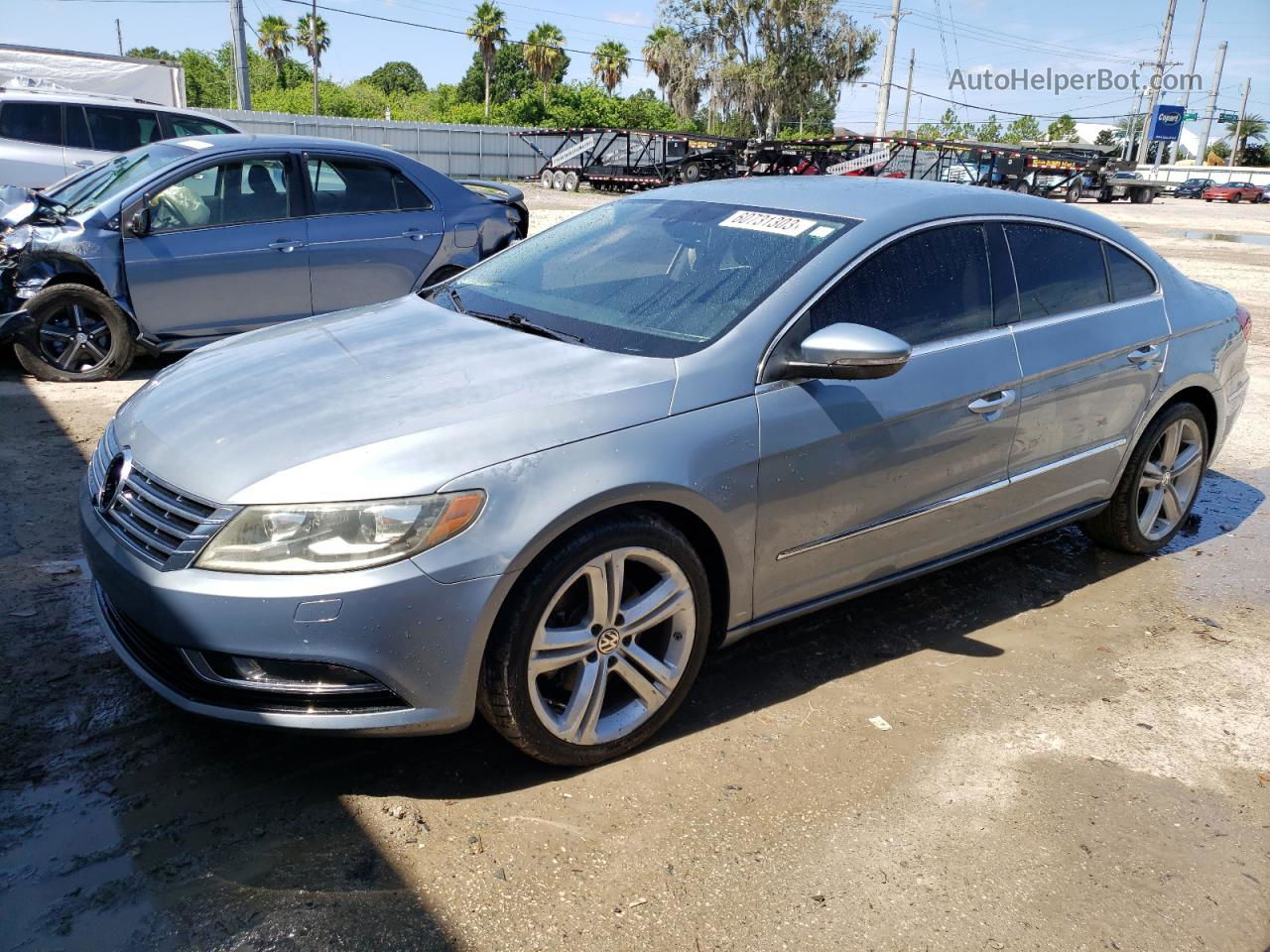 2013 Volkswagen Cc Sport Blue vin: WVWBN7AN2DE508587