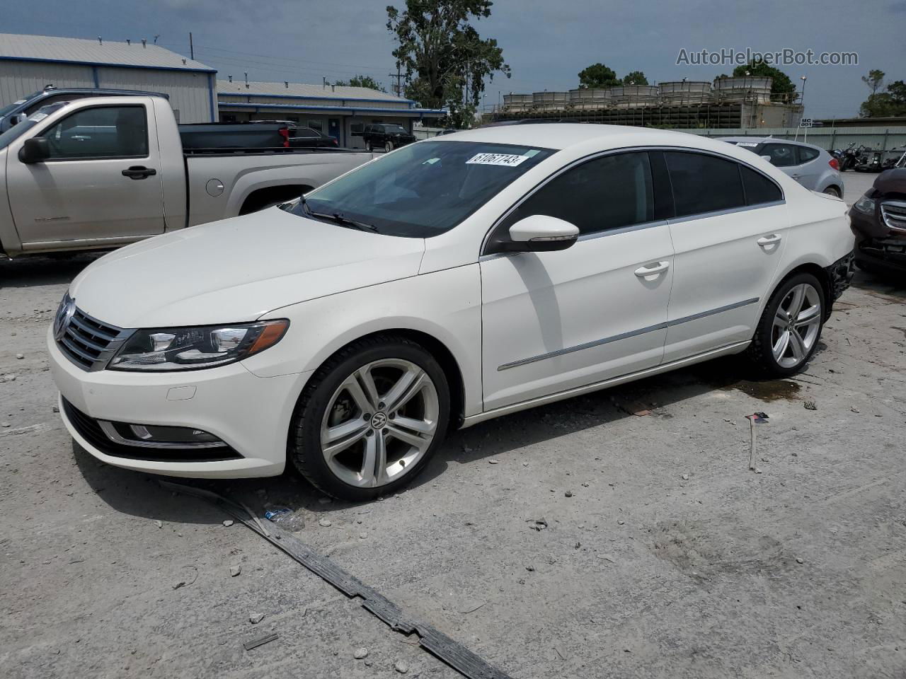 2013 Volkswagen Cc Sport White vin: WVWBN7AN2DE510890