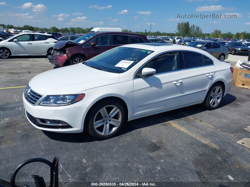 2014 Volkswagen Cc 2.0t Sport White vin: WVWBN7AN2EE531451