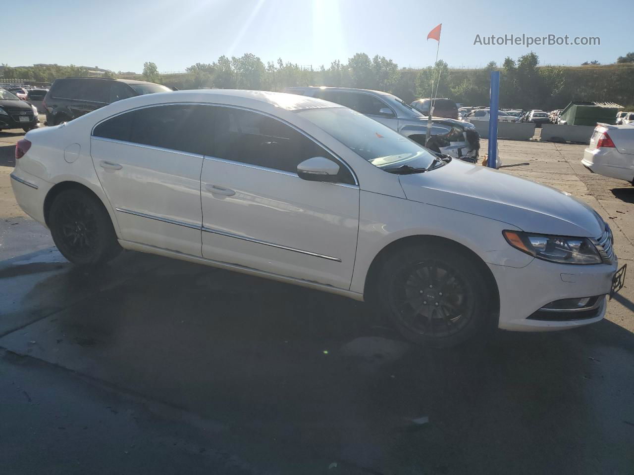 2014 Volkswagen Cc Sport White vin: WVWBN7AN3EE535461