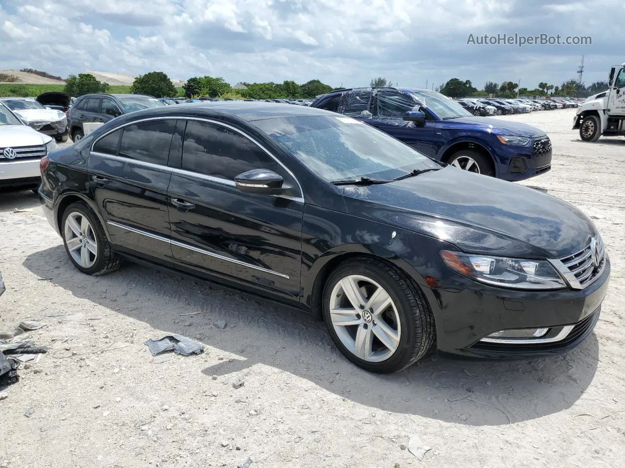 2013 Volkswagen Cc Sport Black vin: WVWBN7AN4DE536357