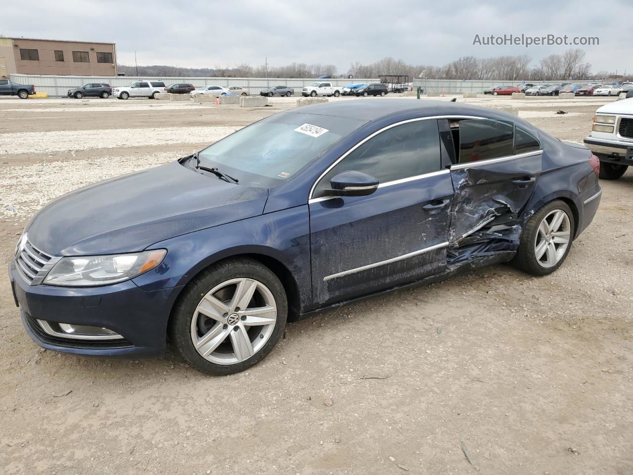 2013 Volkswagen Cc Sport Blue vin: WVWBN7AN5DE503089