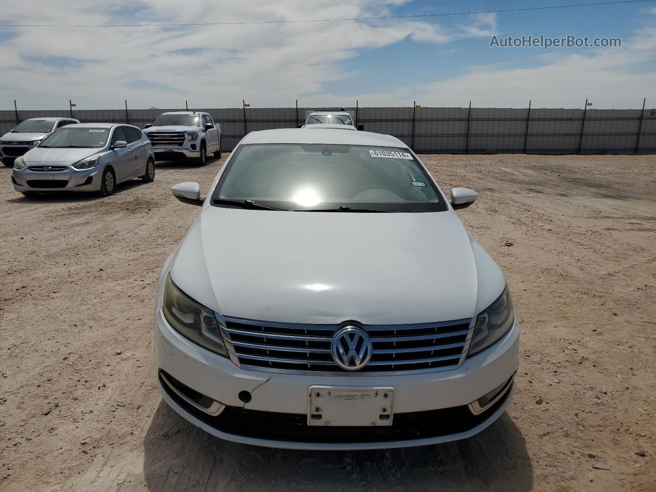 2013 Volkswagen Cc Sport White vin: WVWBN7AN7DE519424