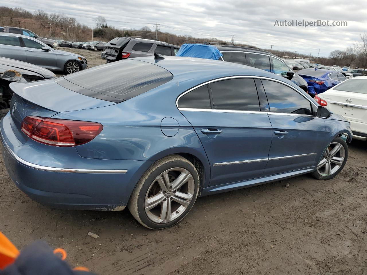 2016 Volkswagen Cc Base Blue vin: WVWBN7AN8GE520103