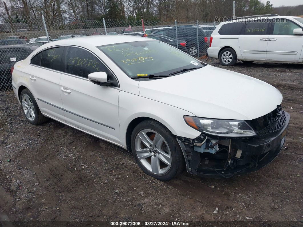 2013 Volkswagen Cc 2.0t Sport White vin: WVWBN7AN9DE512345