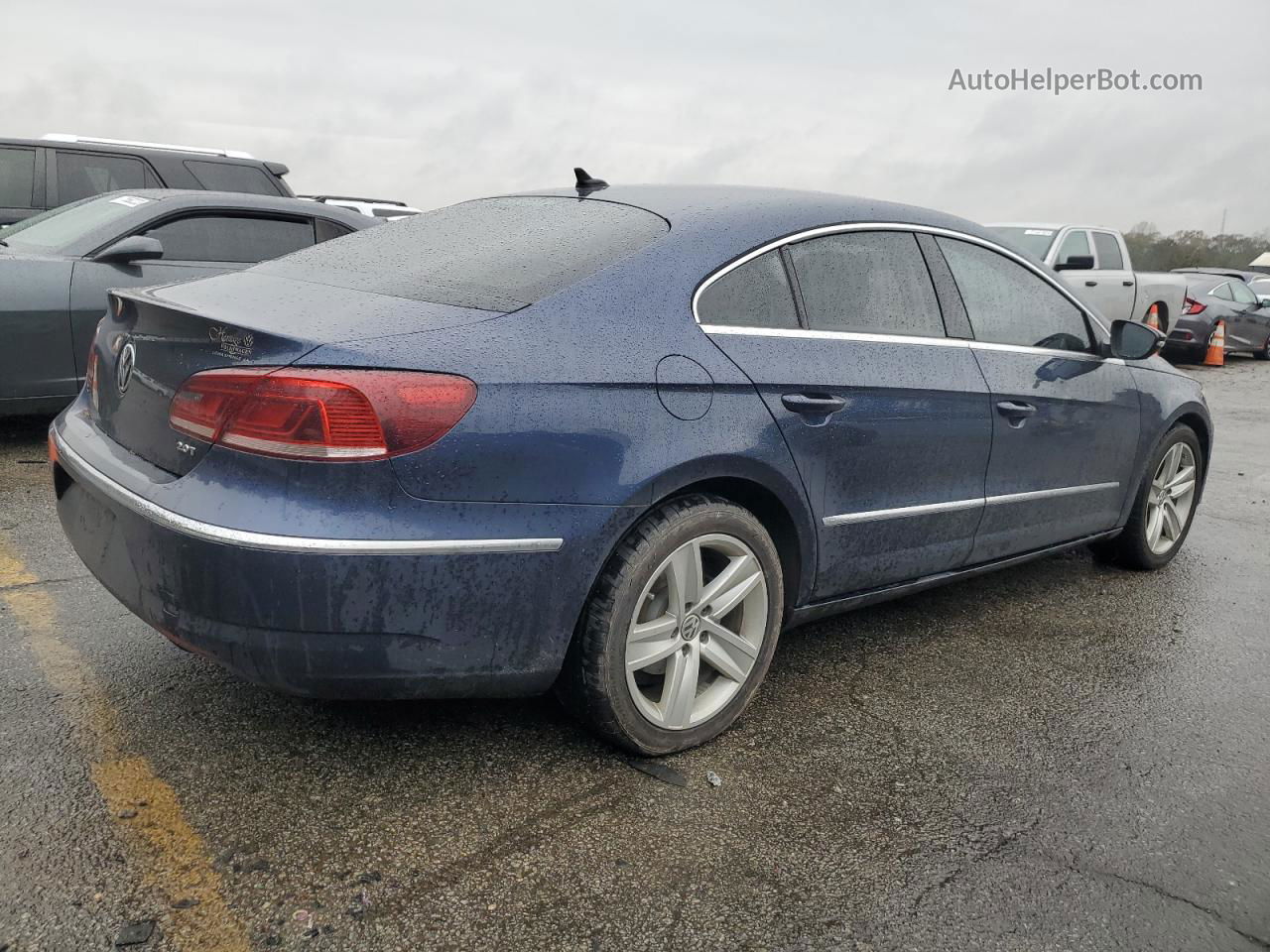 2014 Volkswagen Cc Sport Blue vin: WVWBP7AN0EE529322