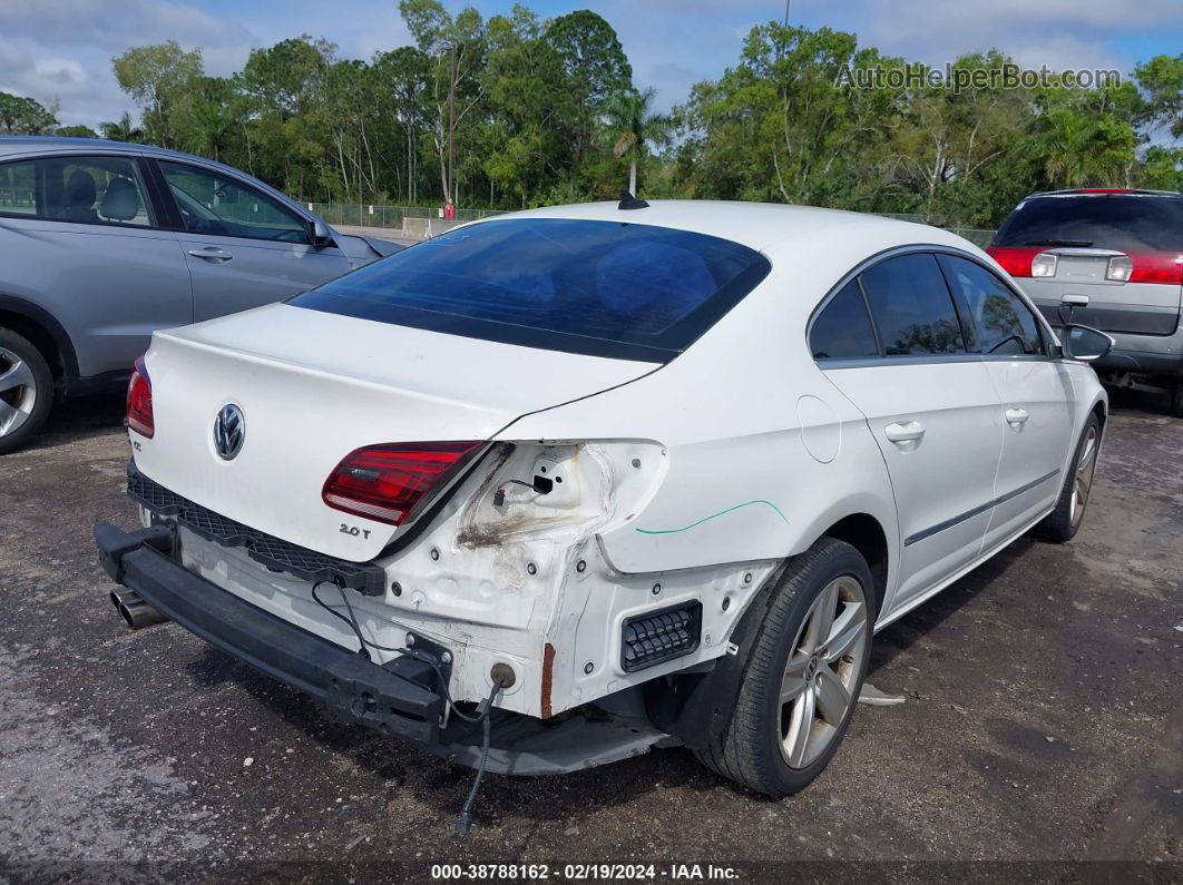 2013 Volkswagen Cc 2.0t Sport White vin: WVWBP7AN1DE505321