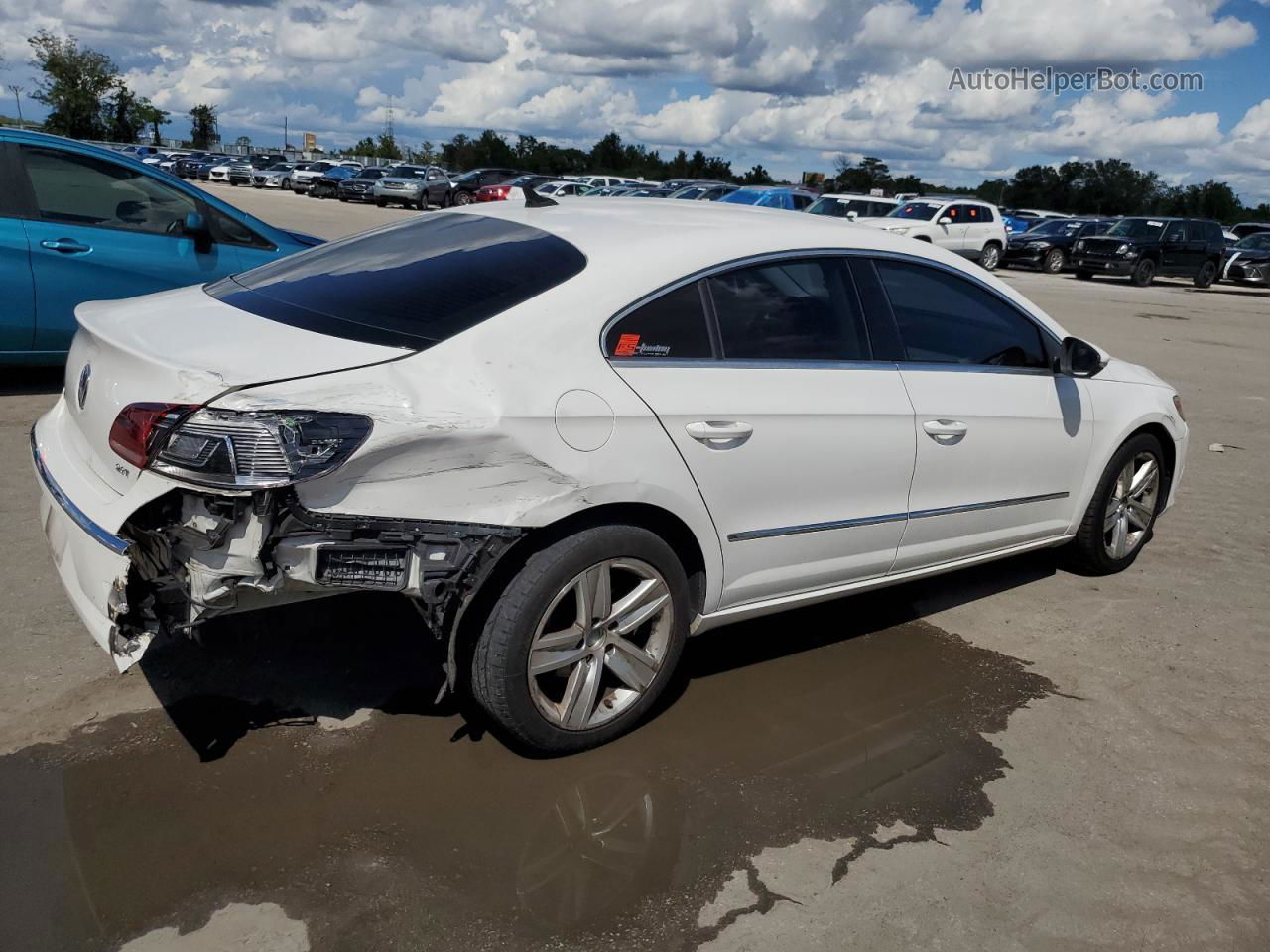 2013 Volkswagen Cc Sport White vin: WVWBP7AN1DE516397