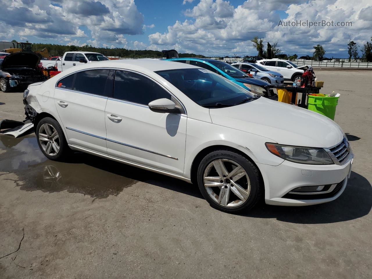 2013 Volkswagen Cc Sport White vin: WVWBP7AN1DE516397