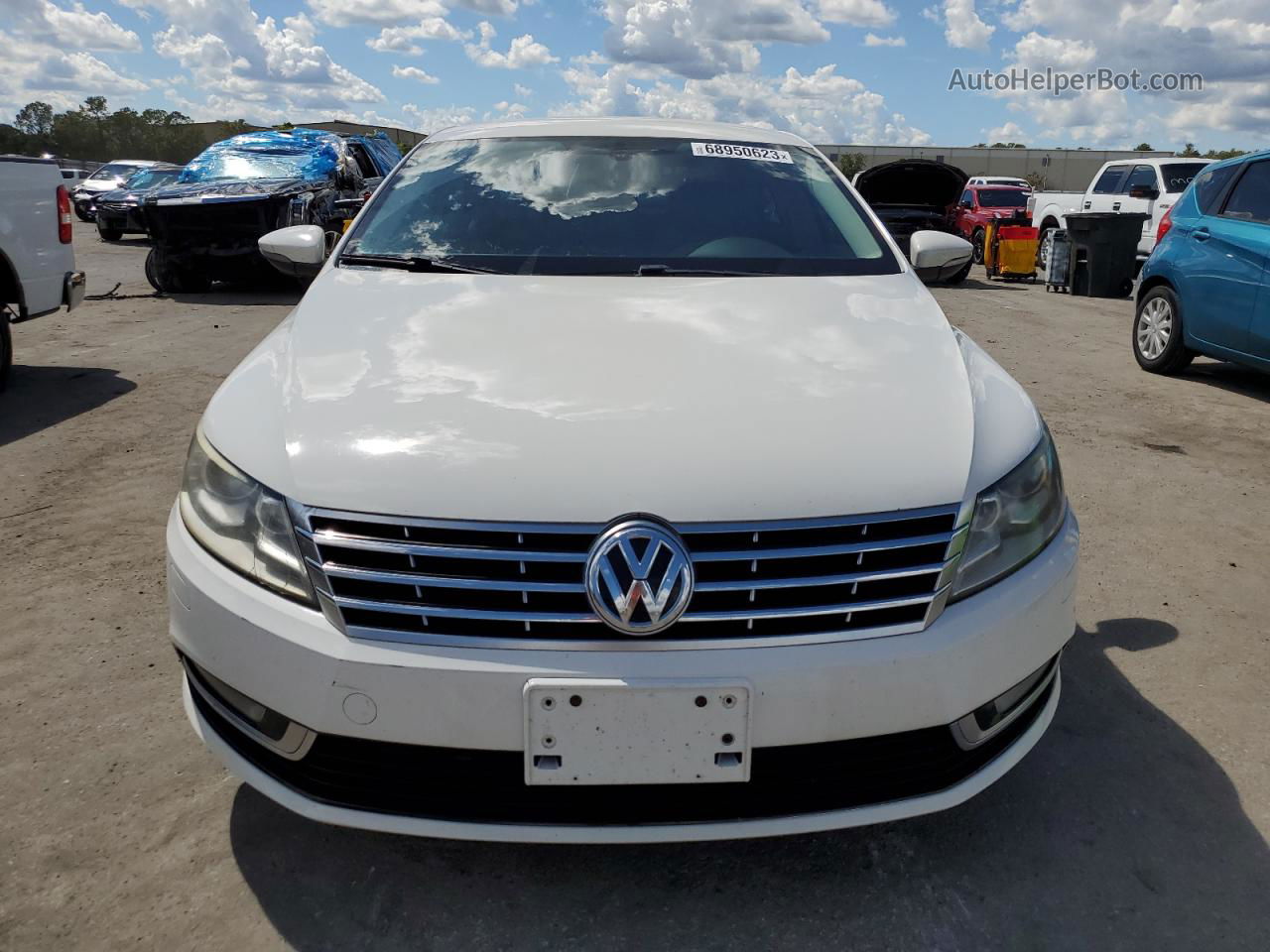 2013 Volkswagen Cc Sport White vin: WVWBP7AN1DE516397