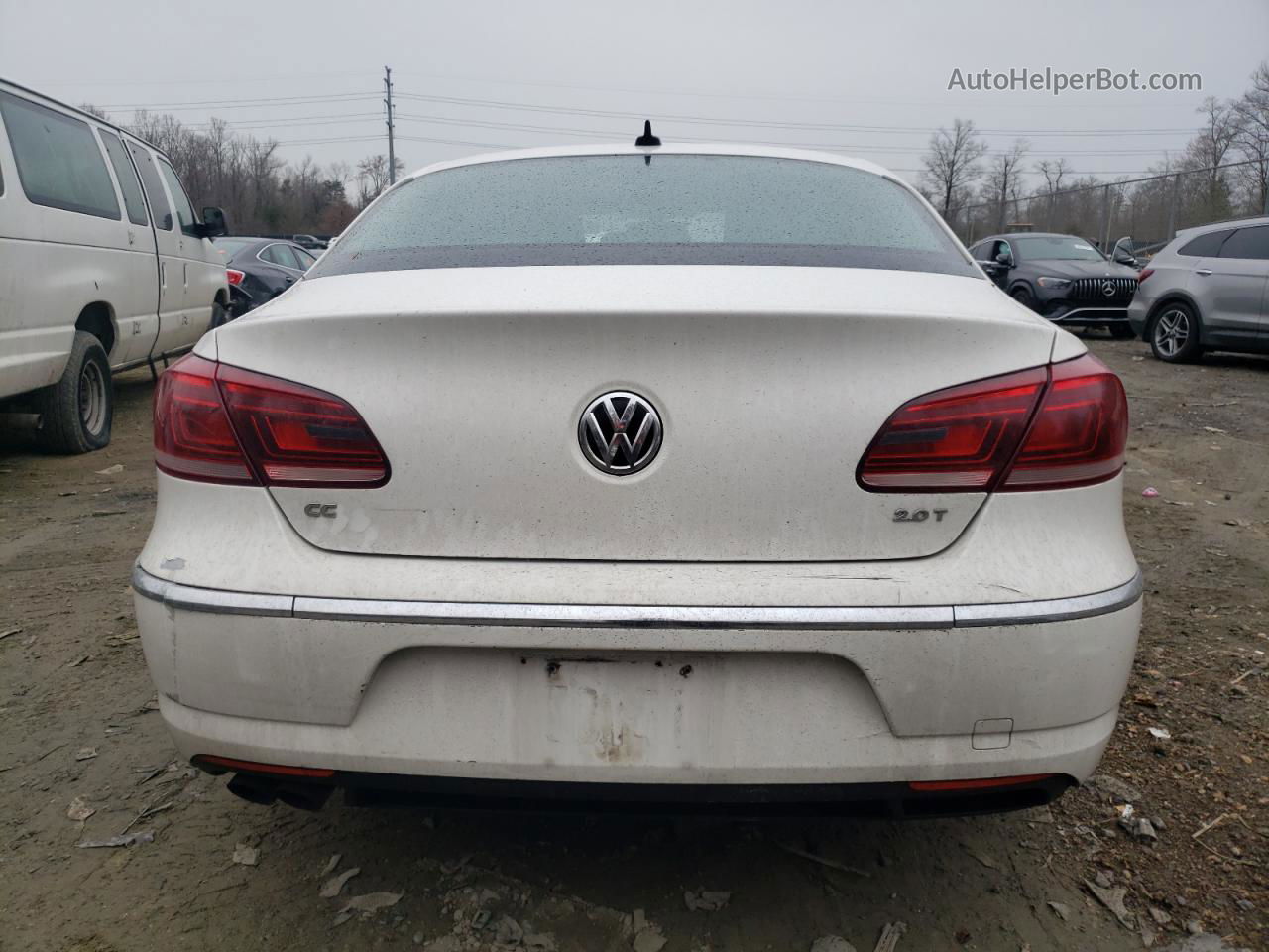 2014 Volkswagen Cc Sport White vin: WVWBP7AN1EE502159