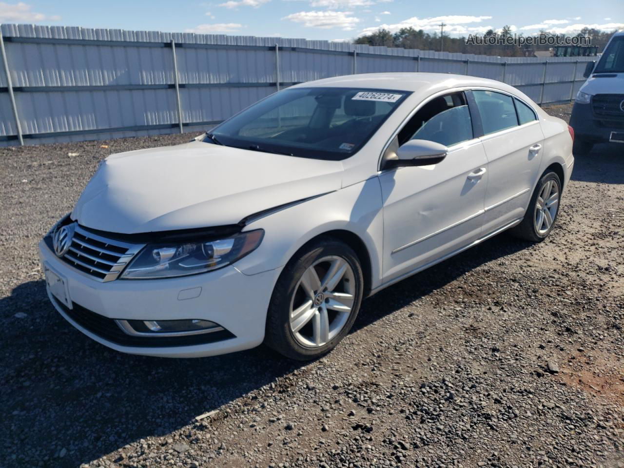 2013 Volkswagen Cc Sport White vin: WVWBP7AN2DE523259