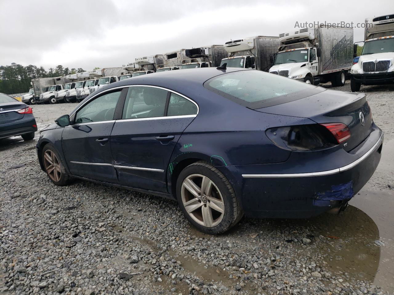 2013 Volkswagen Cc Sport Blue vin: WVWBP7AN2DE567326