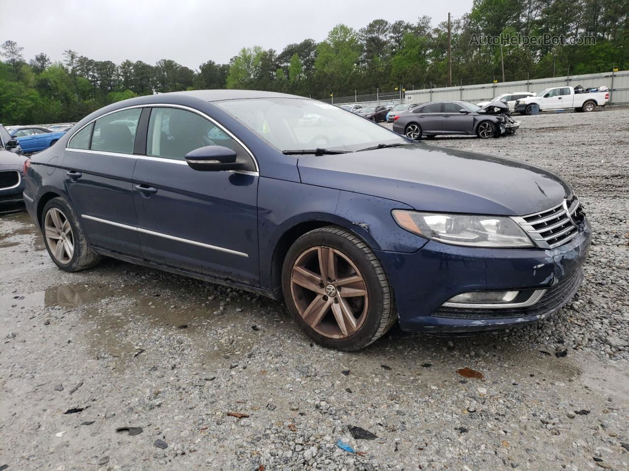 2013 Volkswagen Cc Sport Blue vin: WVWBP7AN2DE567326