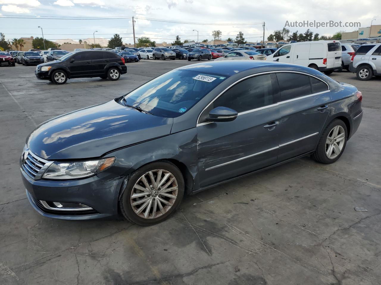 2014 Volkswagen Cc Sport Gray vin: WVWBP7AN2EE502753