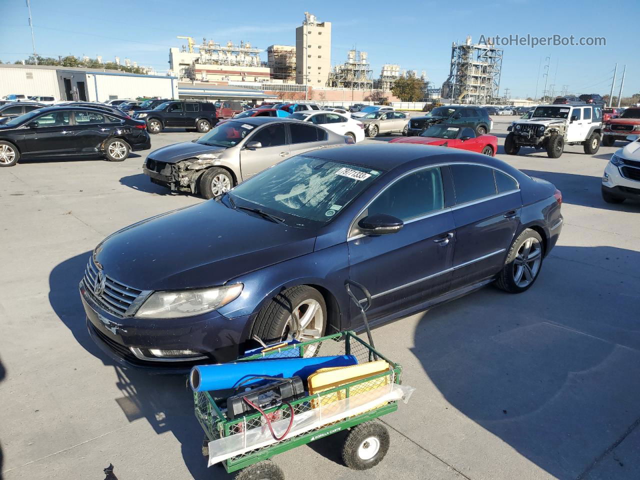 2013 Volkswagen Cc Sport Blue vin: WVWBP7AN3DE551121