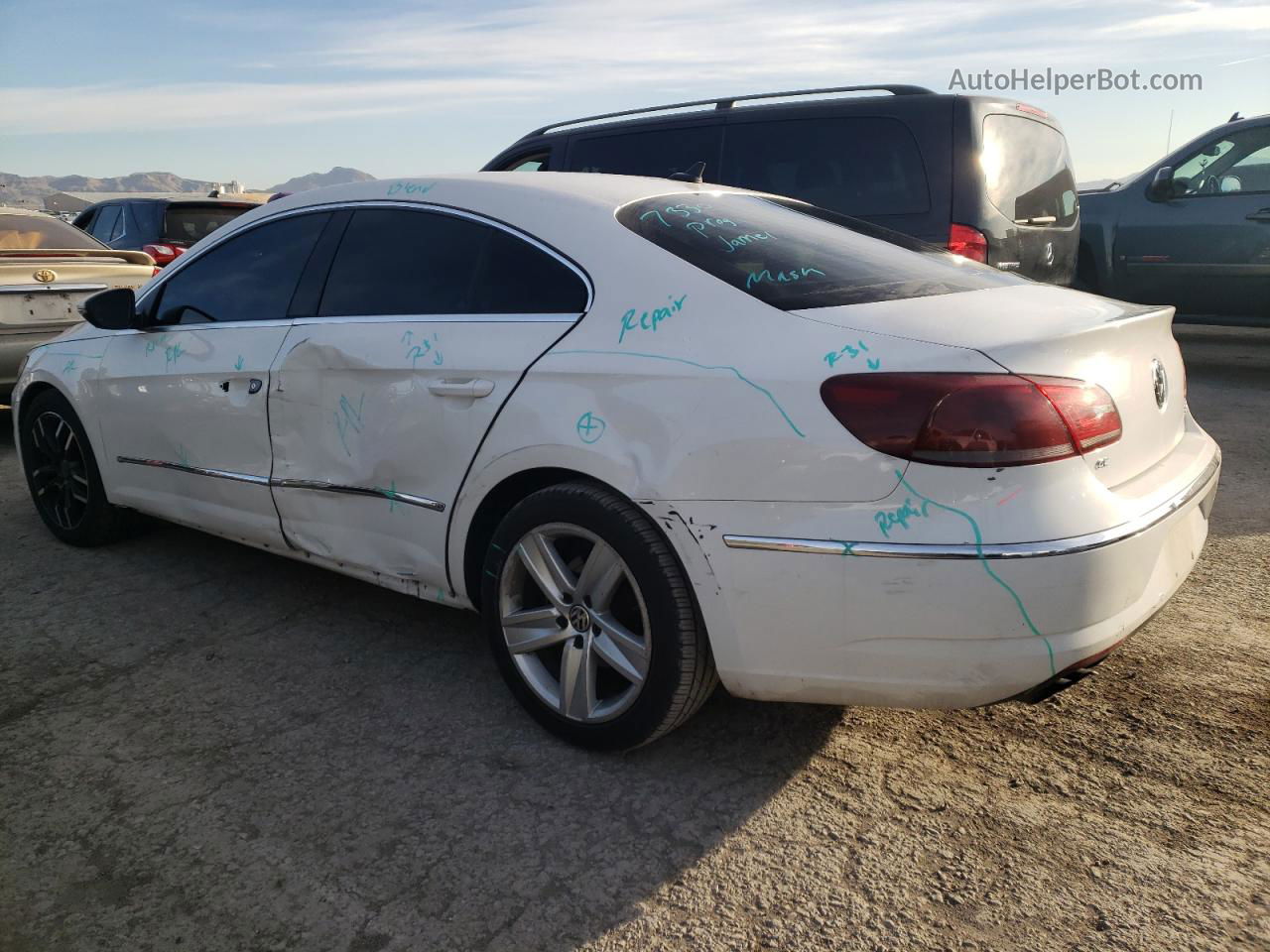 2013 Volkswagen Cc Sport White vin: WVWBP7AN3DE571532