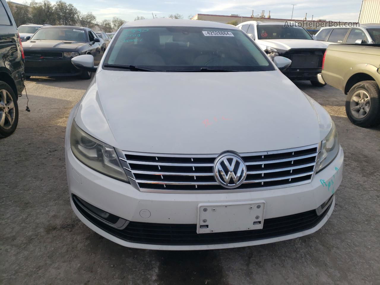 2013 Volkswagen Cc Sport White vin: WVWBP7AN3DE571532