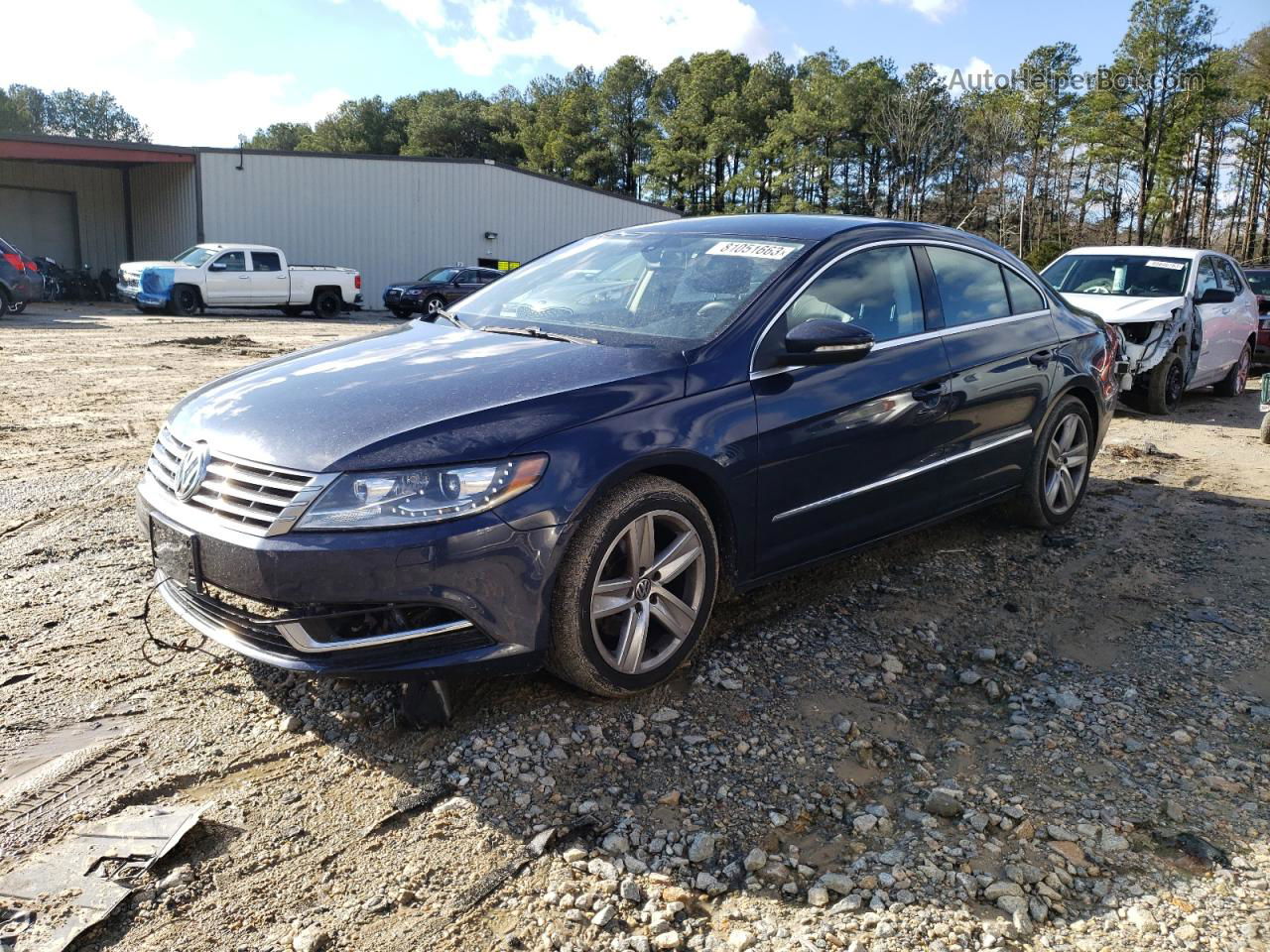 2014 Volkswagen Cc Sport Blue vin: WVWBP7AN3EE506178