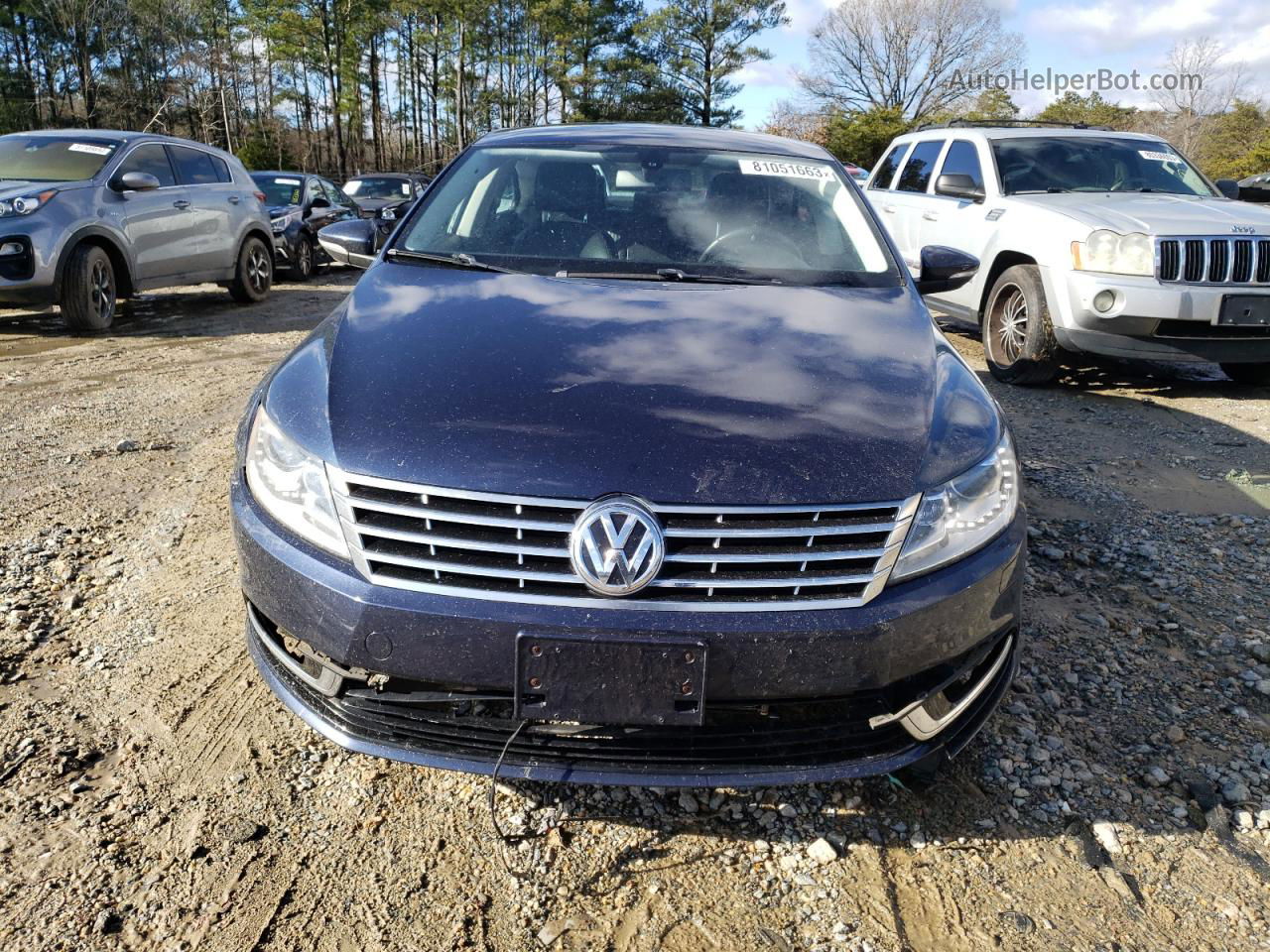 2014 Volkswagen Cc Sport Blue vin: WVWBP7AN3EE506178