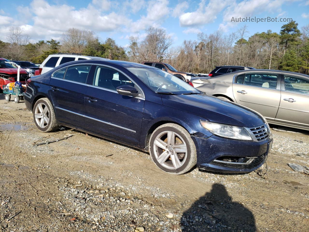 2014 Volkswagen Cc Sport Blue vin: WVWBP7AN3EE506178