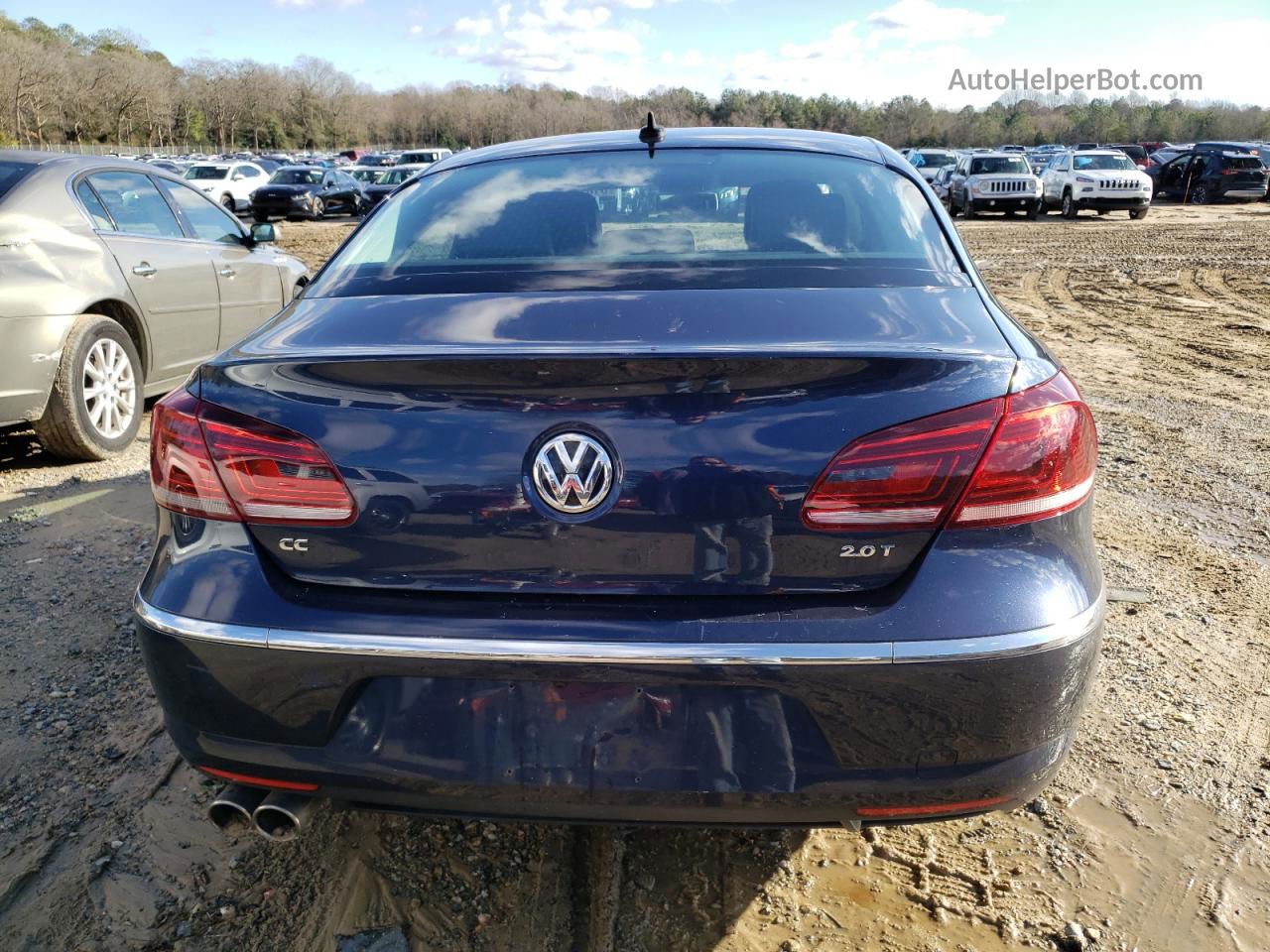 2014 Volkswagen Cc Sport Blue vin: WVWBP7AN3EE506178